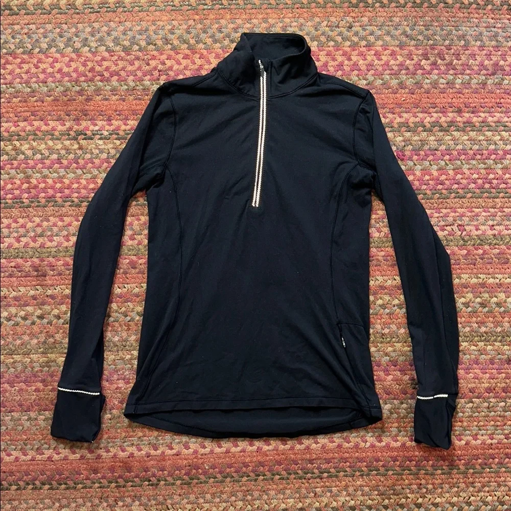 LULULEMON BLACK RULU QUARTER ZIP - Picture 1 of 3